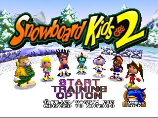 Snowboard Kids 2 (Europe) Title Screen